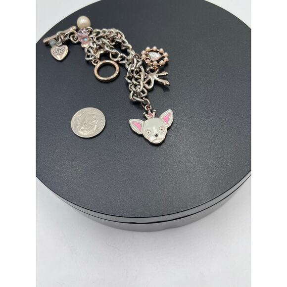 Betsey Johnson Love Me Chihuahua Dog Bone Heart Charm
Bracelet Rare Rose Gold‎ - Picture 9 of 10